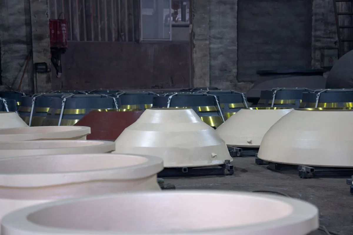 High-quality cone crusher wear parts packed and ready for shipment at Duma High-quality cone crusher wear parts packed and ready for shipment at Duma